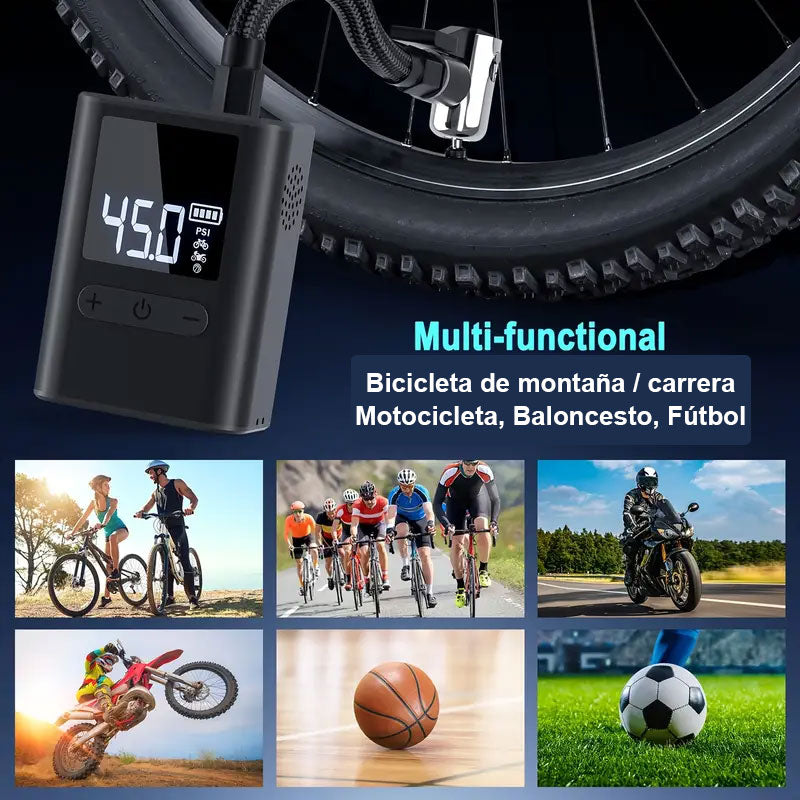 Inflador Electrico portátil para bicicletas, pelotas, motocicletas